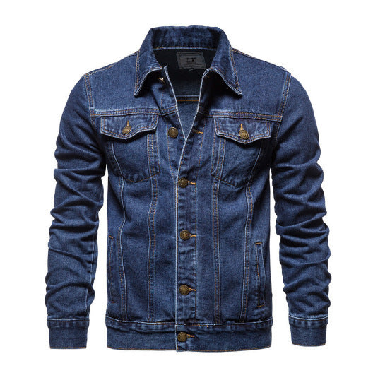 Veste chemise en denim décontracté pour homme