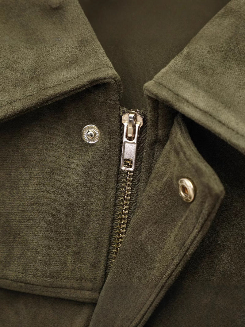 Manteau en daim pour femme