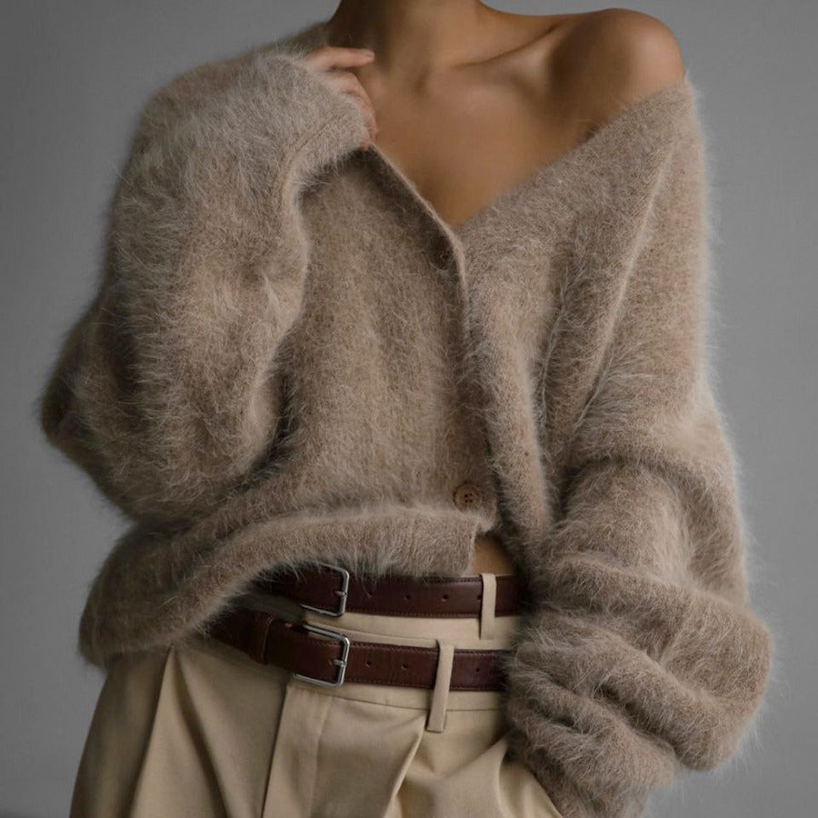 Cardigan à col en V pour femmes