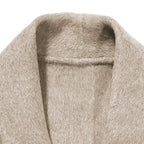 Manteau en laine à manches bouffantes et ceinture à la taille pour femme