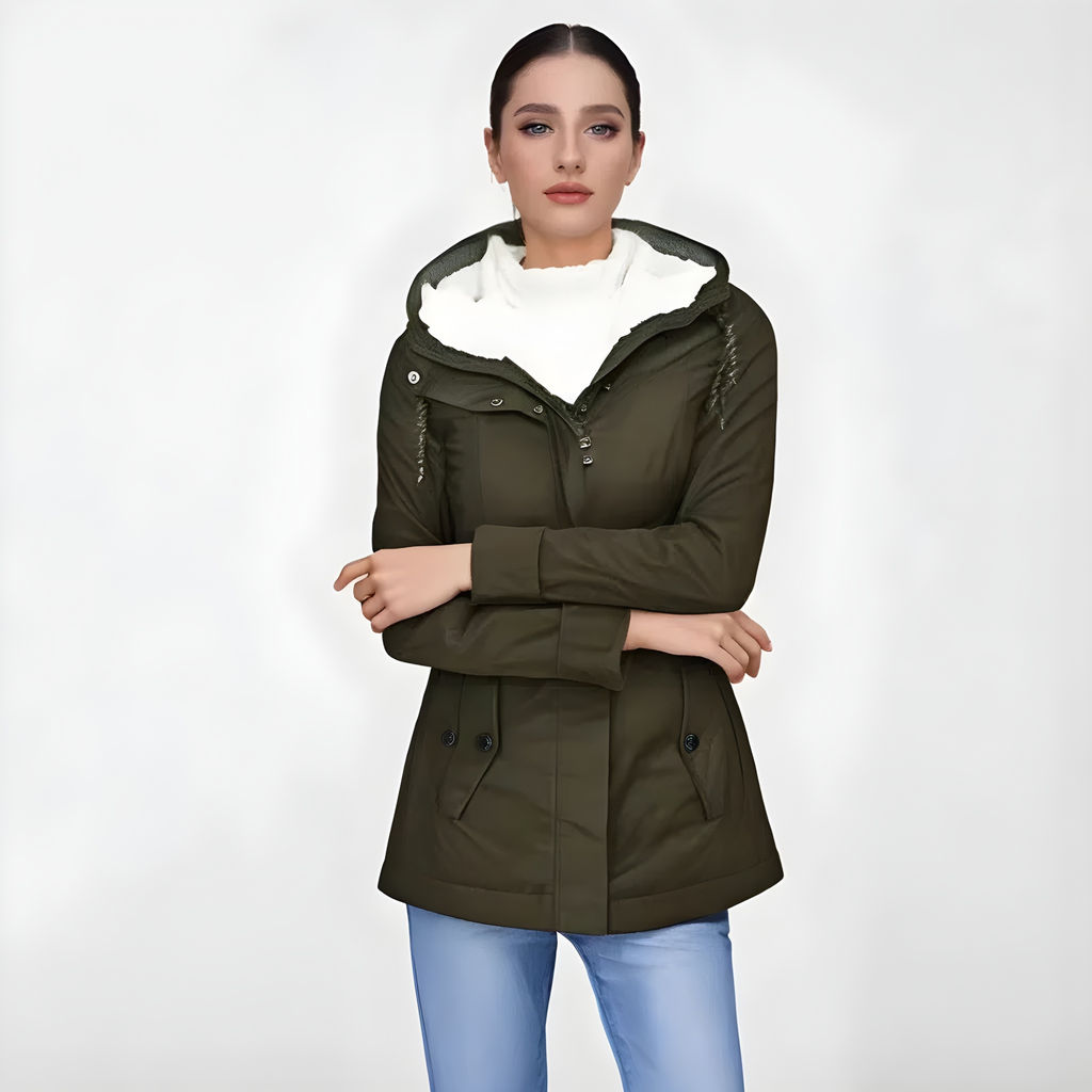 Manteau mi-long couleur unie