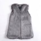 Fox fur sleeveless vest