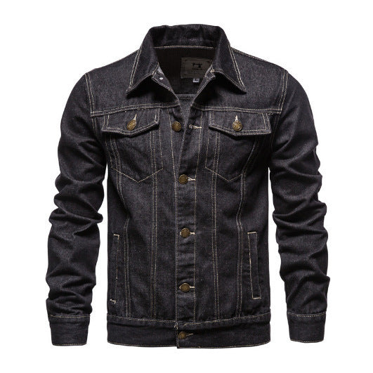 Veste chemise en denim décontracté pour homme