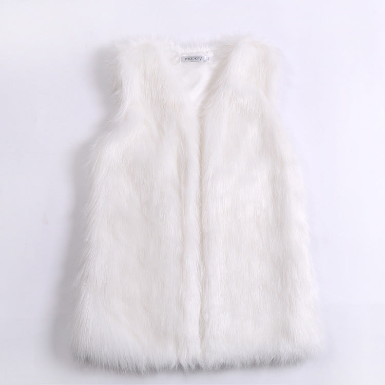 Fox fur sleeveless vest