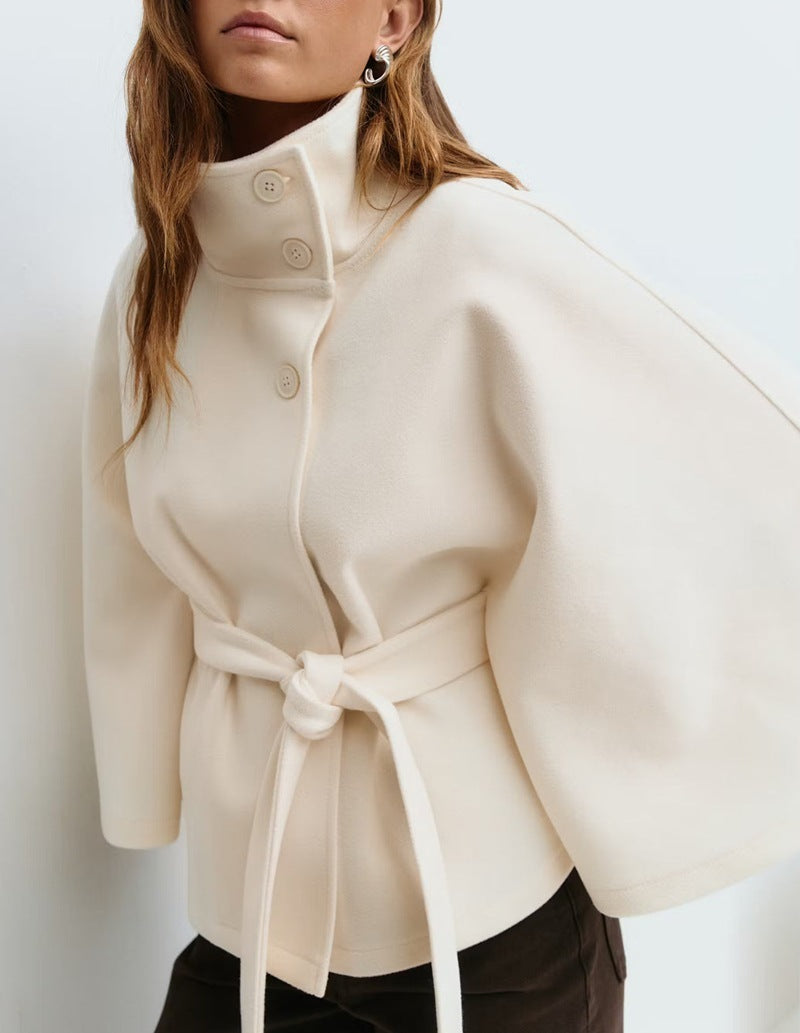 Manteau de couleur unie pour femmes automne et hiver, trench