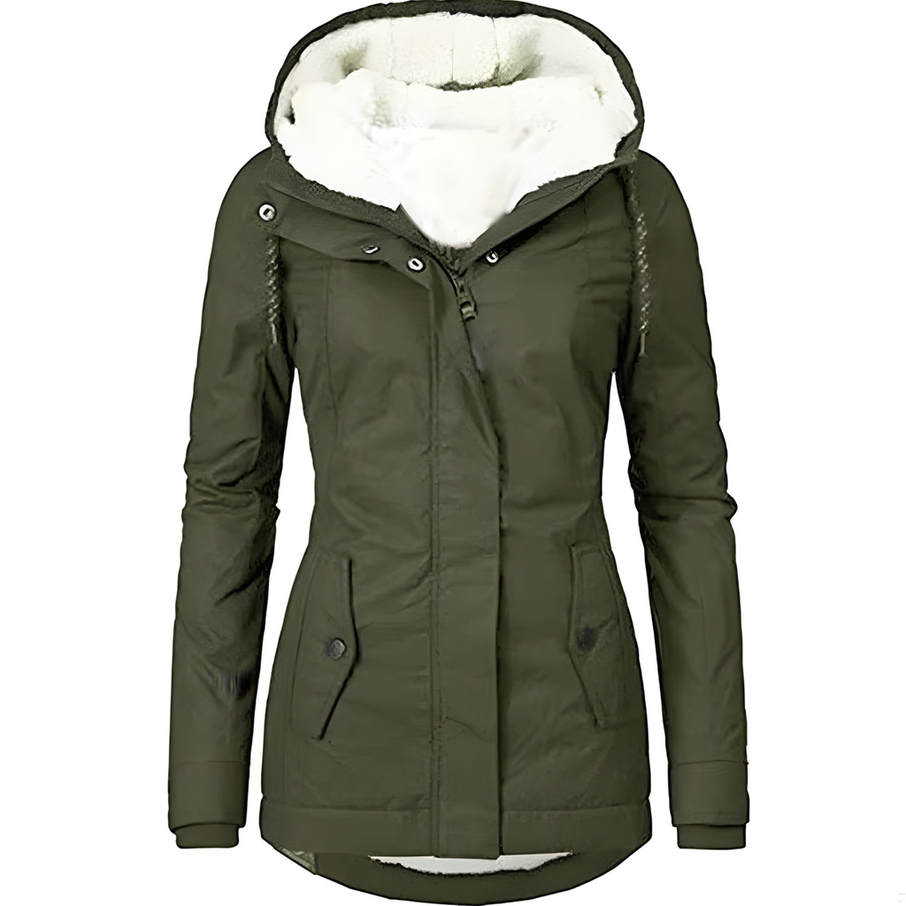 Manteau mi-long couleur unie