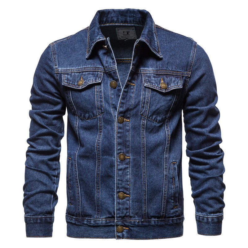Veste chemise en denim décontracté pour homme