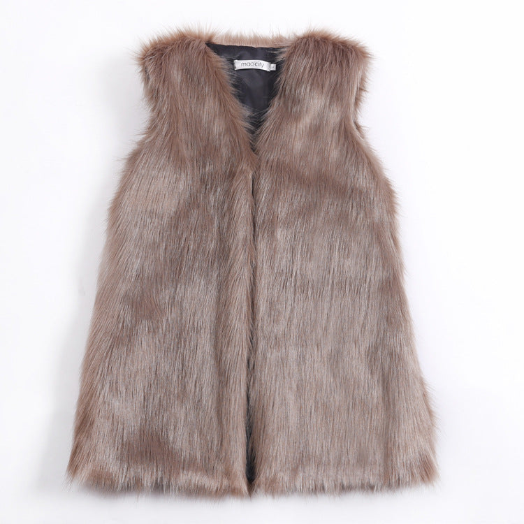 Fox fur sleeveless vest