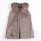 Fox fur sleeveless vest
