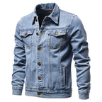 Veste chemise en denim décontracté pour homme