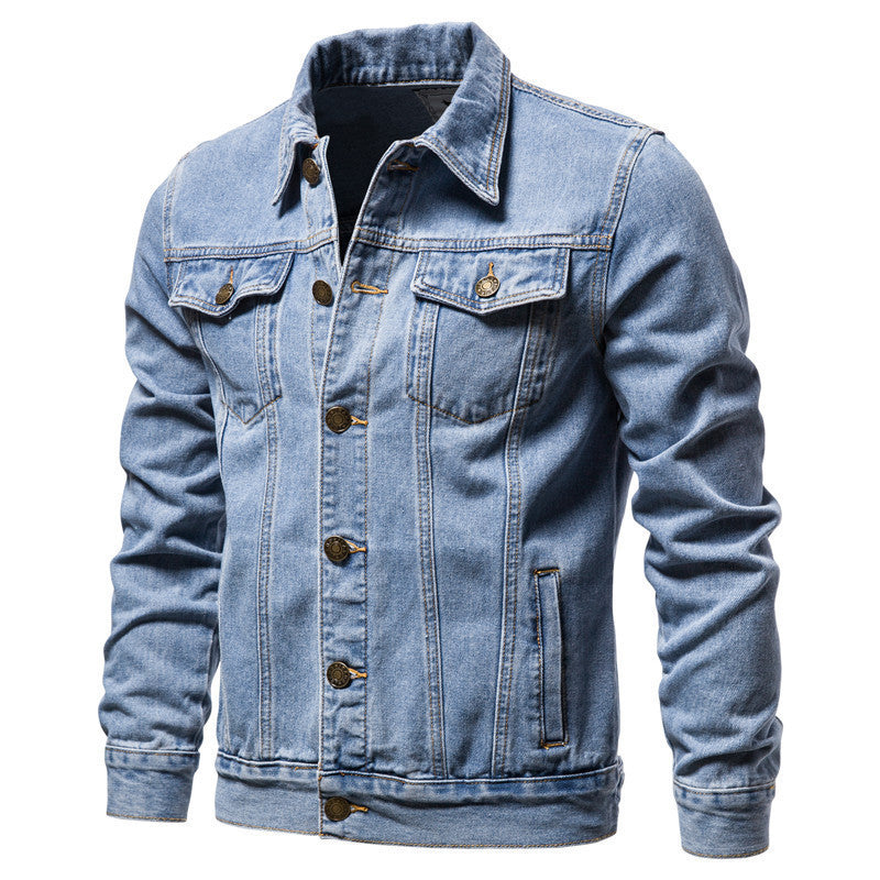 Veste chemise en denim décontracté pour homme