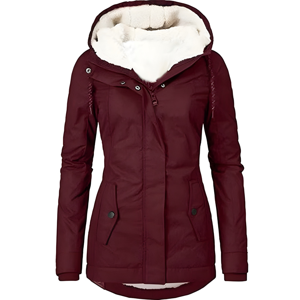Manteau mi-long couleur unie