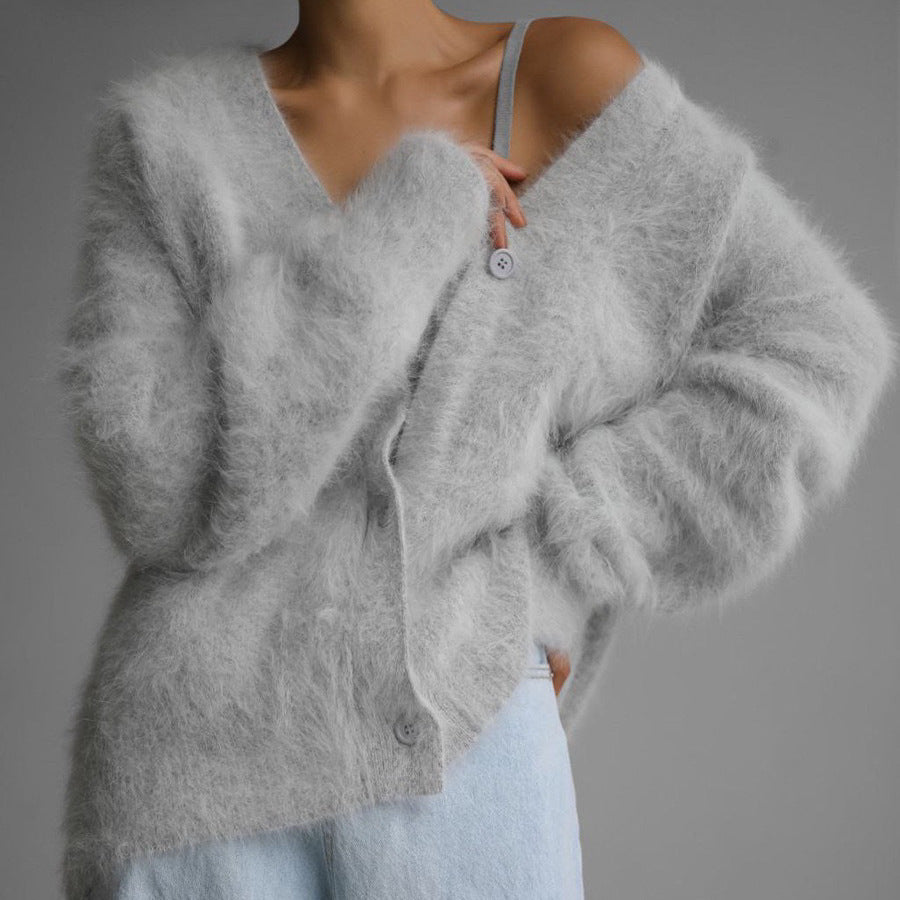 Cardigan à col en V pour femmes