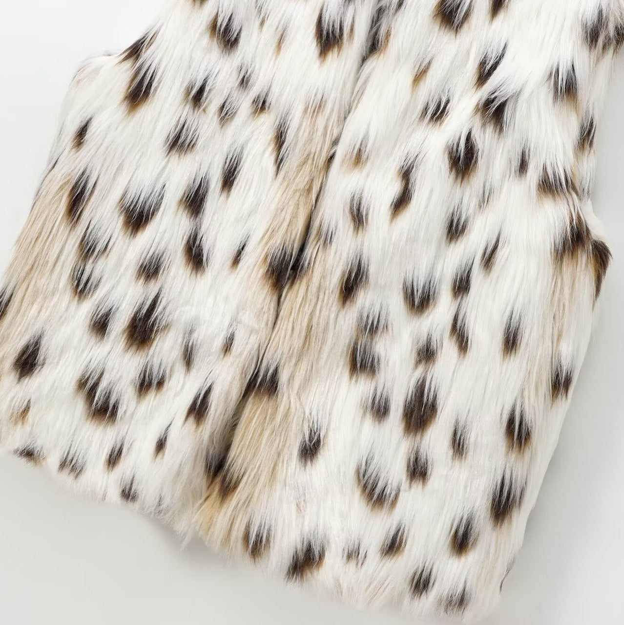 Gilet sans manches fausse fourrure