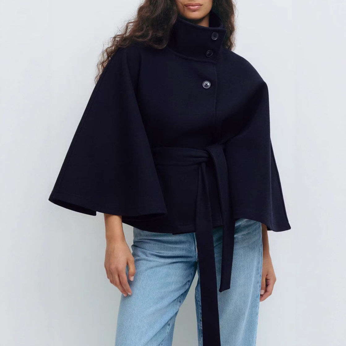 Manteau de couleur unie pour femmes automne et hiver, trench