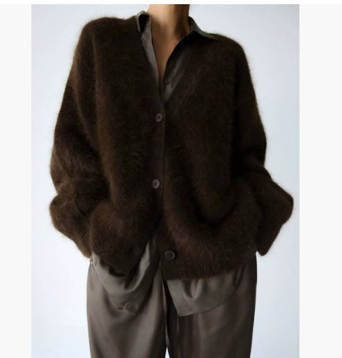 Cardigan à col en V pour femmes