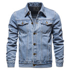 Veste chemise en denim décontracté pour homme