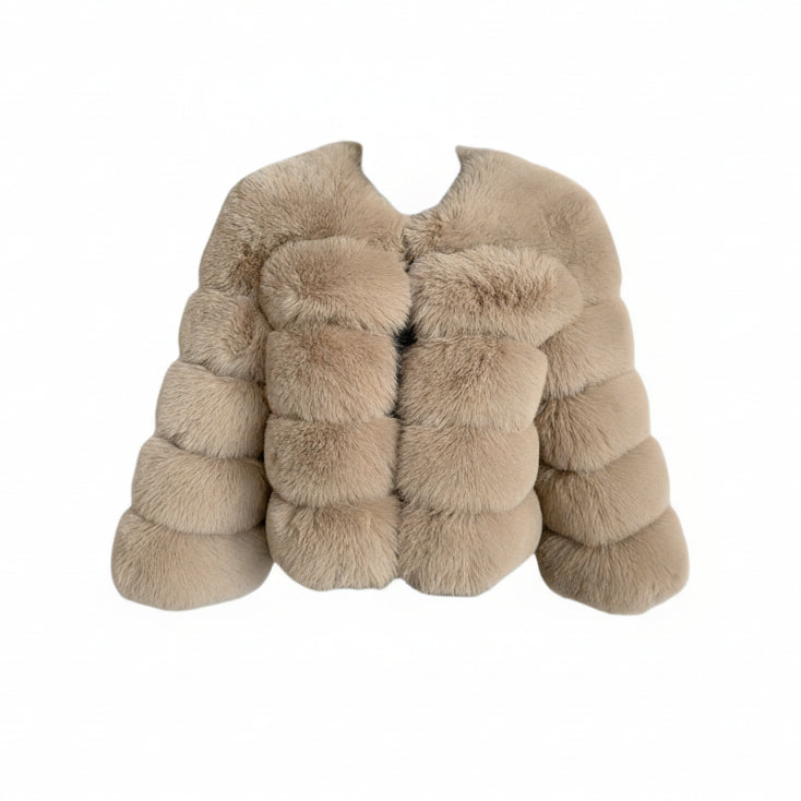 Manteau de fourrure bouffants