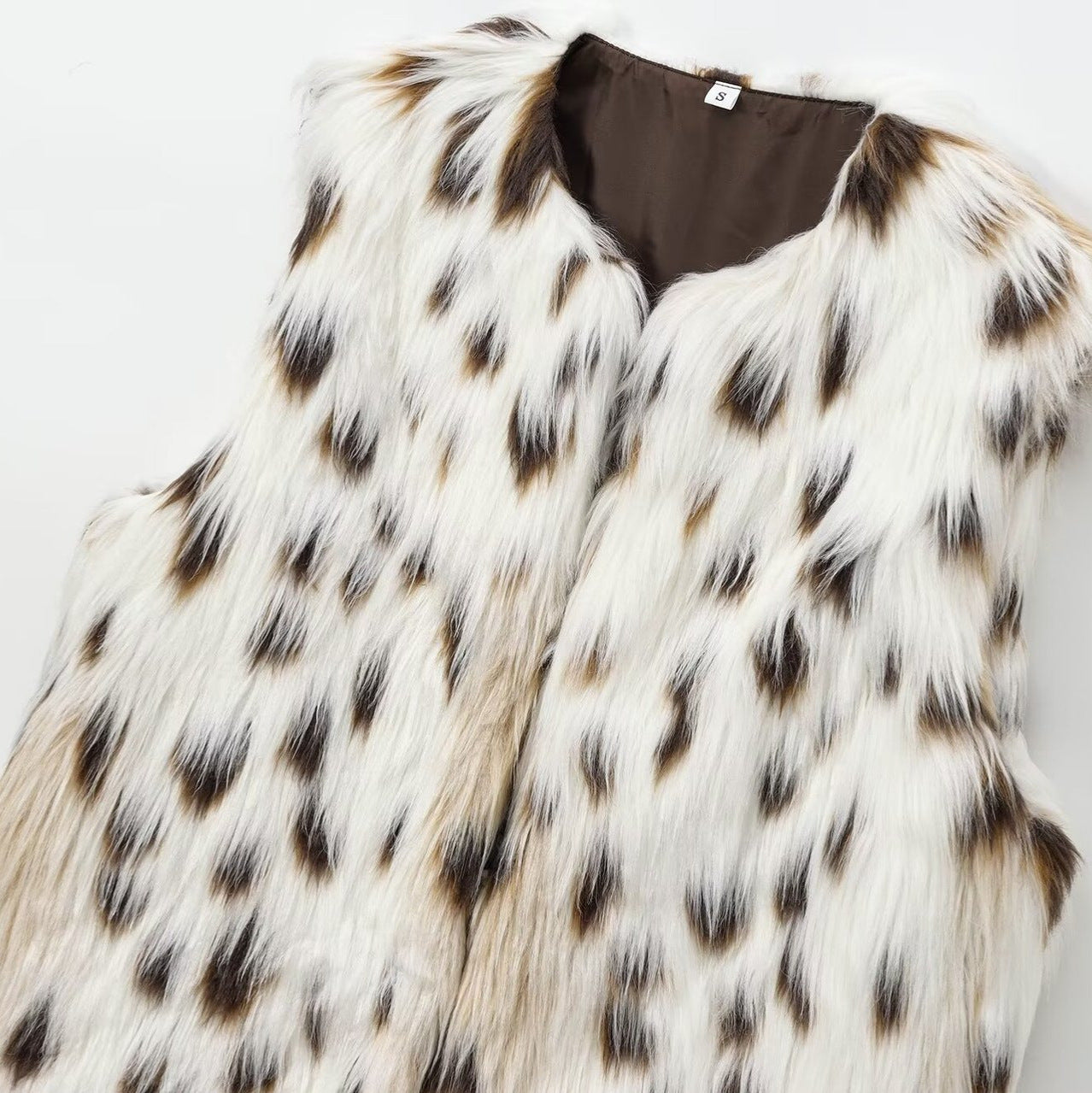 Gilet sans manches fausse fourrure