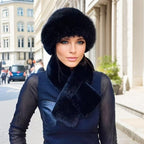 Ensemble bonnet et écharpe en peluche pour femmes