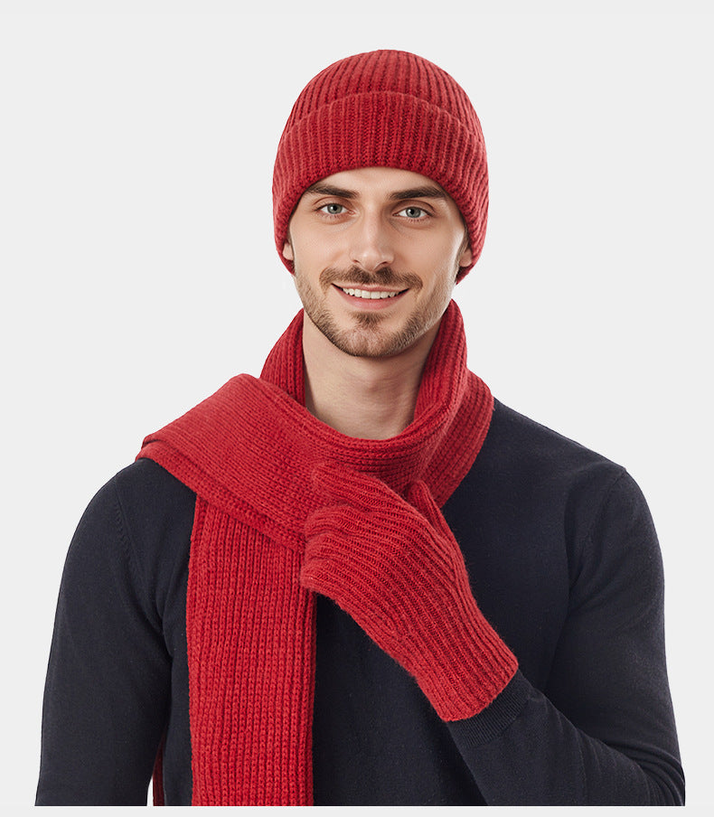 Ensemble bonnet, écharpe et gants d'hiver