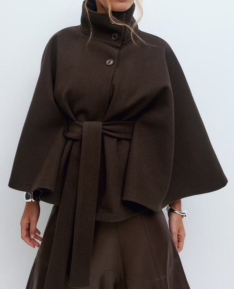 Manteau de couleur unie pour femmes automne et hiver, trench