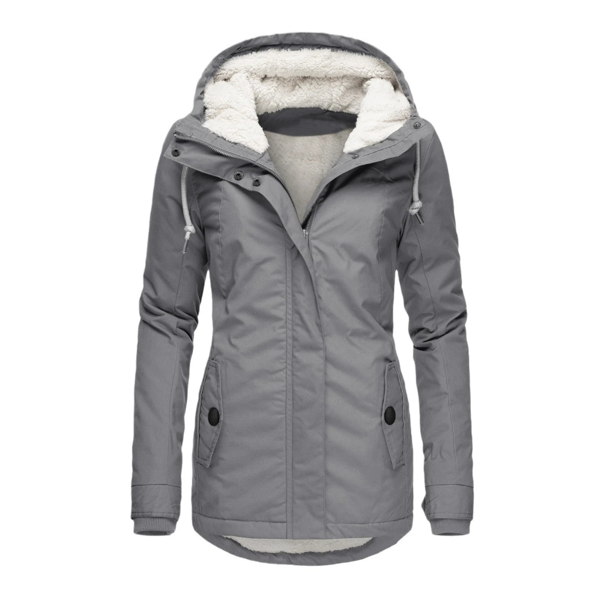 Manteau mi-long couleur unie