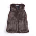 Fox fur sleeveless vest