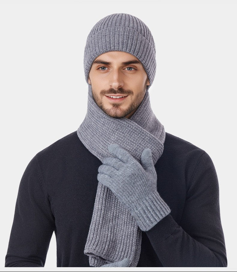 Ensemble bonnet, écharpe et gants d'hiver