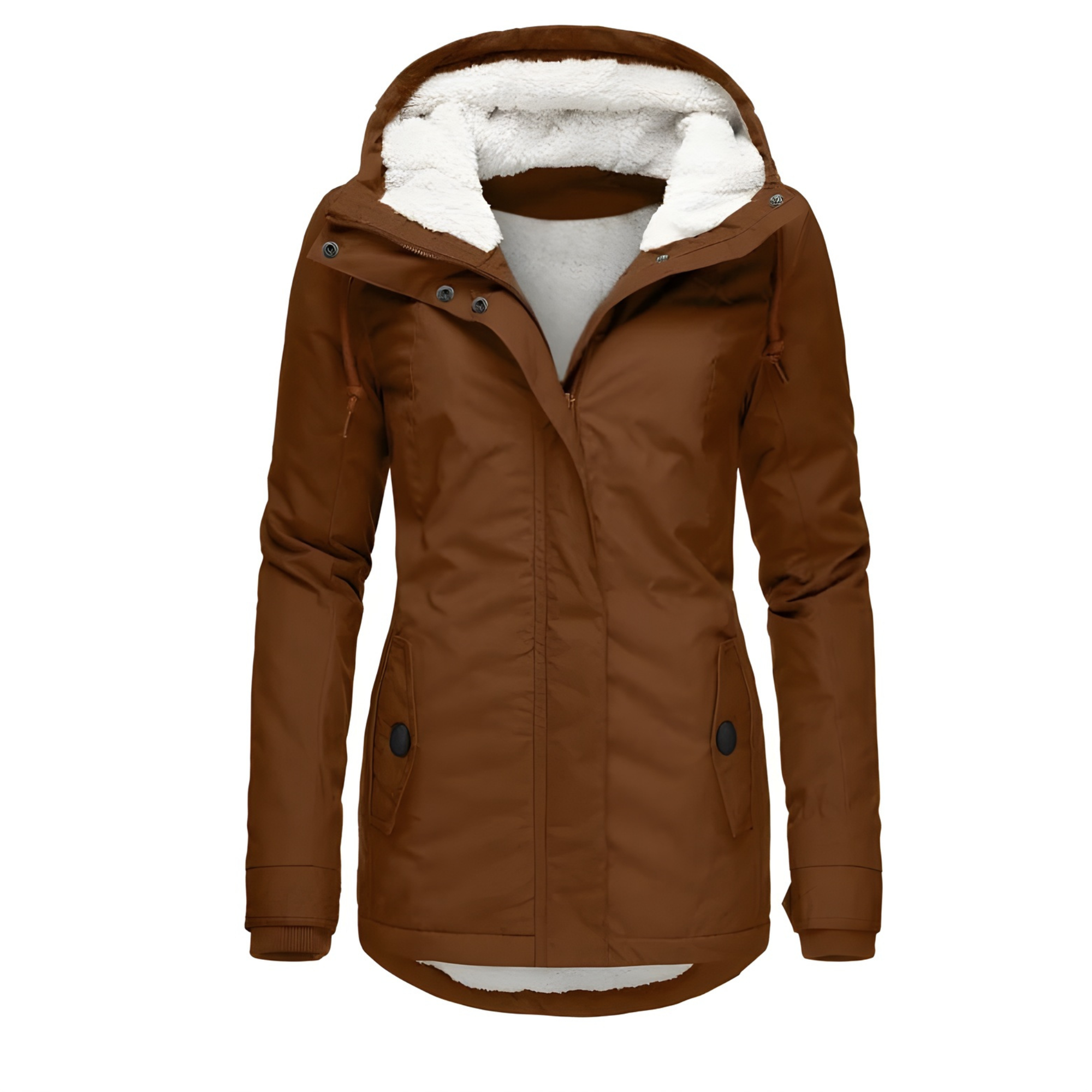 Manteau mi-long couleur unie