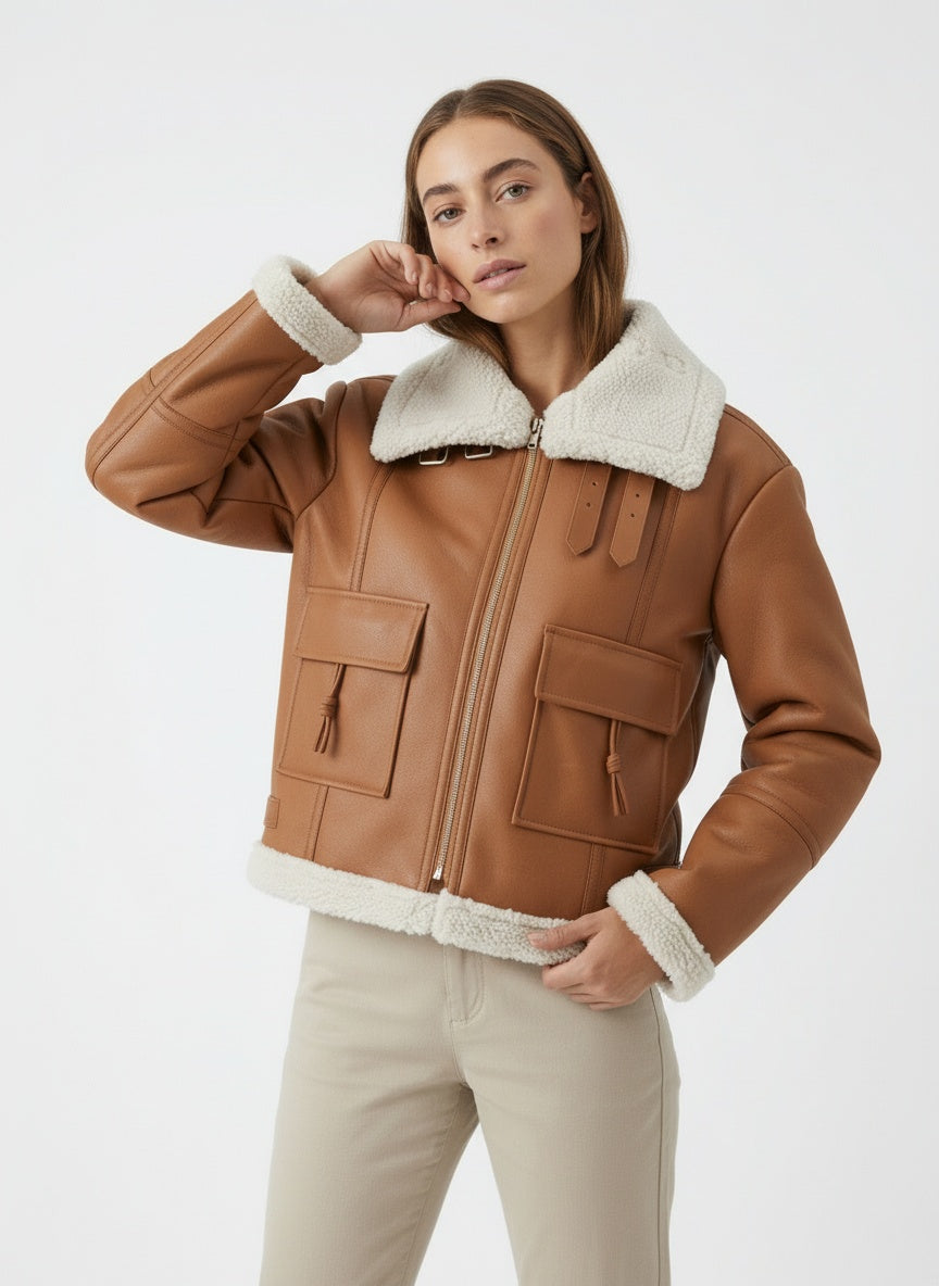 Veste pour femme doublée en polaire