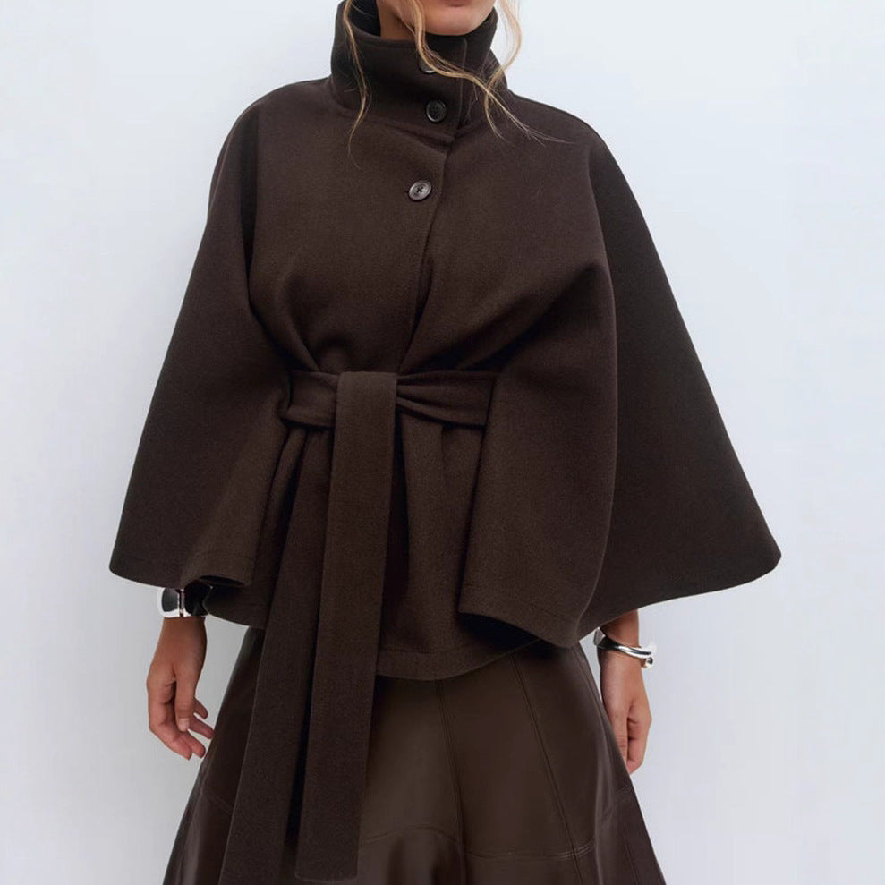 Manteau de couleur unie pour femmes automne et hiver, trench