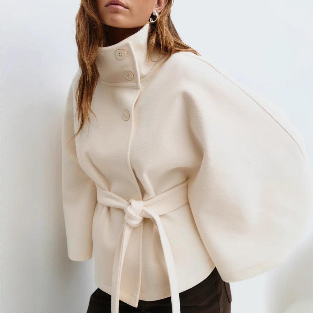 Manteau de couleur unie pour femmes automne et hiver, trench