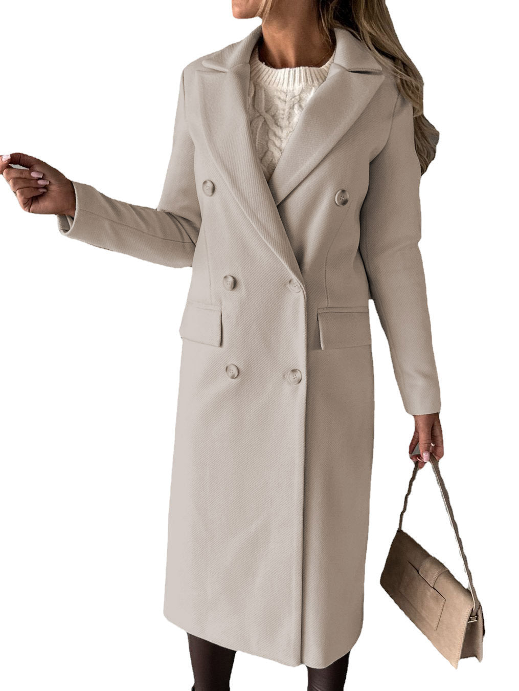 Manteau oversize en laine pour femme
