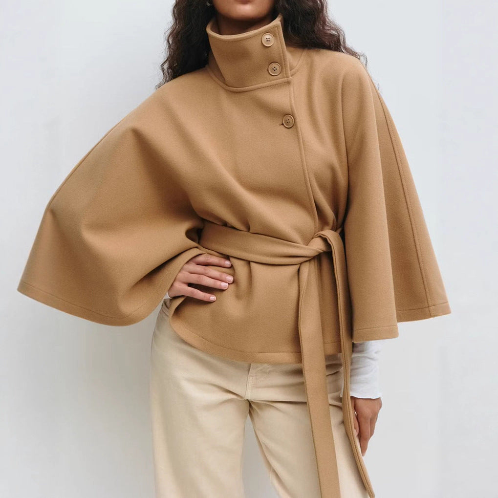 Manteau de couleur unie pour femmes automne et hiver, trench