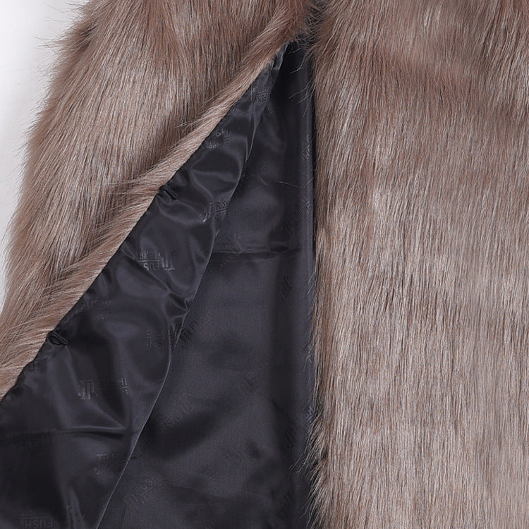 Fox fur sleeveless vest