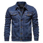 Veste chemise en denim décontracté pour homme