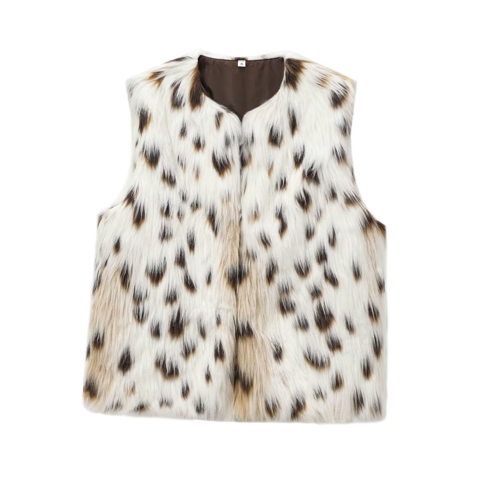Gilet sans manches fausse fourrure