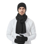 Ensemble bonnet, écharpe et gants d'hiver