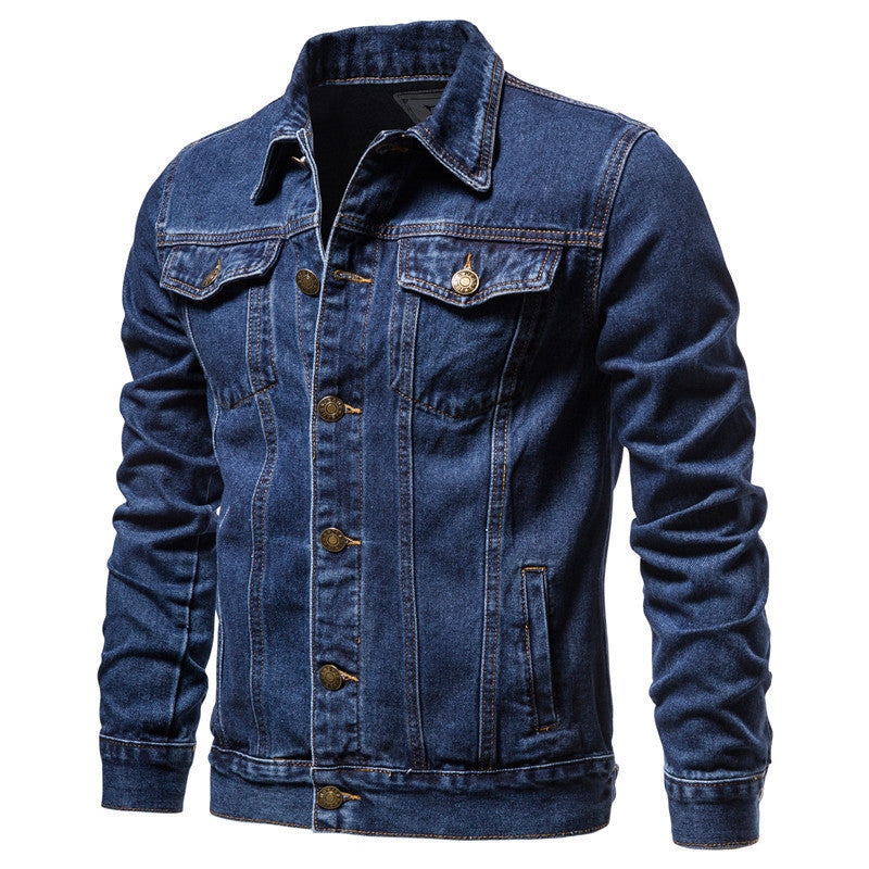 Veste chemise en denim décontracté pour homme