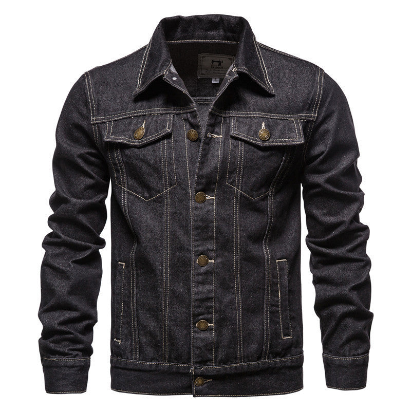 Veste chemise en denim décontracté pour homme
