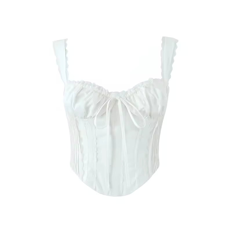 Débardeur à bretelles en dentelle pour femme