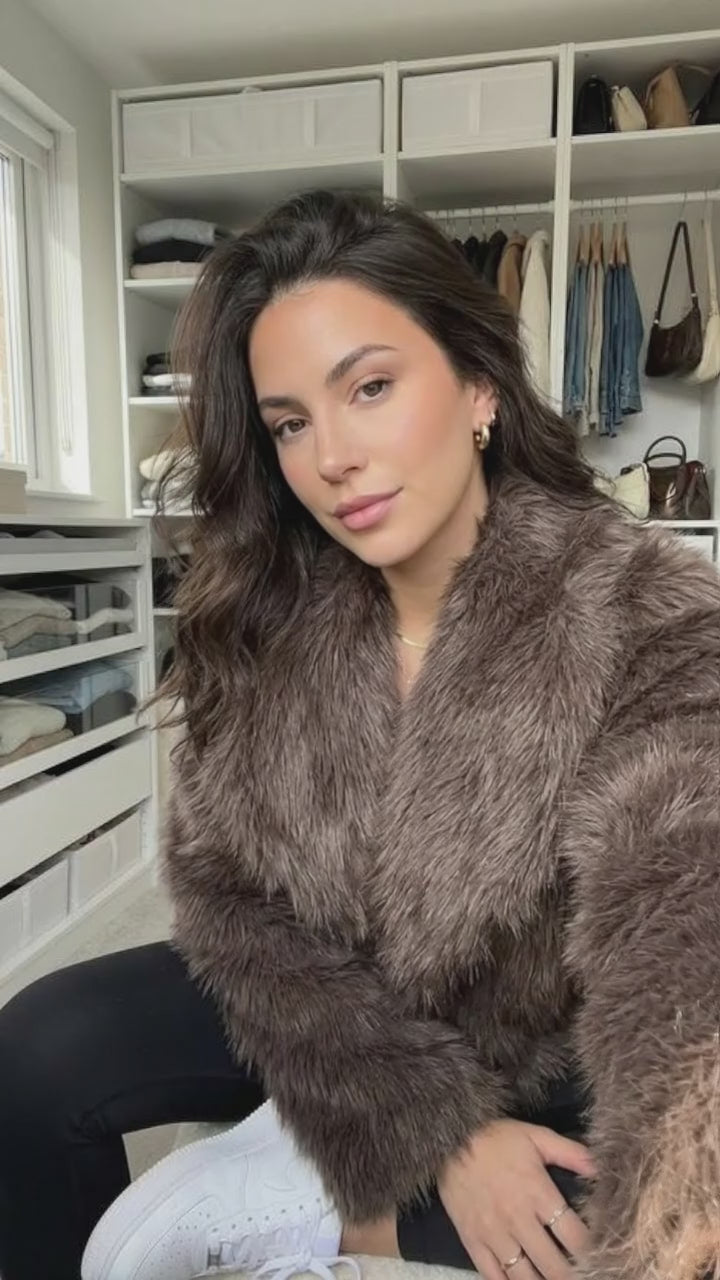 Pardessus en fausse fourrure