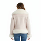 Abrigo de piel para mujer, top combinable