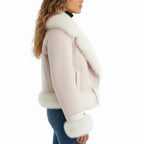 Abrigo de piel para mujer, top combinable