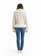 Abrigo de piel para mujer, top combinable