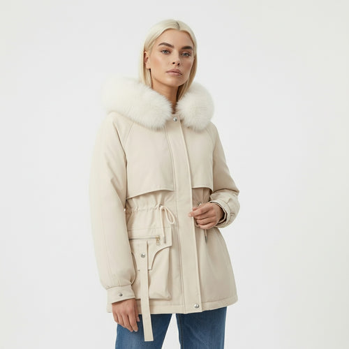 Parka Women's Mid-length Slim Cotton-padded